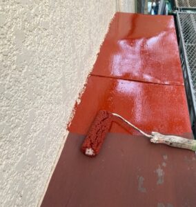 千葉県習志野市　K様邸　屋根カバー・付帯部塗装　屋根設置、庇塗装 (1)