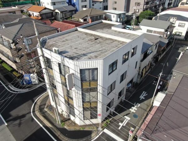 千葉県千葉市中央区　3階建てオフィスビル　外壁塗装・陸屋根シート防水