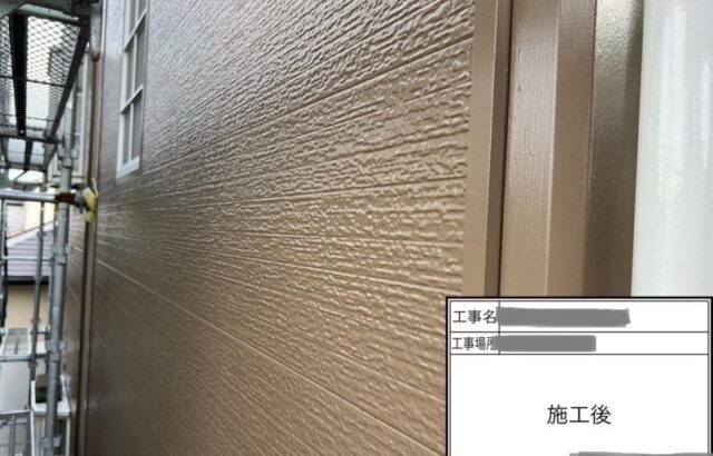 千葉県千葉市若葉区　アパート　外壁塗装工事　中塗り～上塗り～施工完了しました