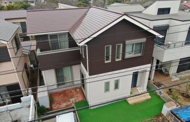千葉県千葉市美浜区　M様邸　外壁塗装・屋根塗装　ツートンカラーで個性ある外壁になりました！