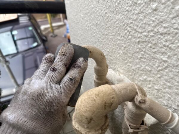 千葉県千葉市若葉区 N様邸 付帯部塗装 ガスメーター ケレン~塗装までの流れ